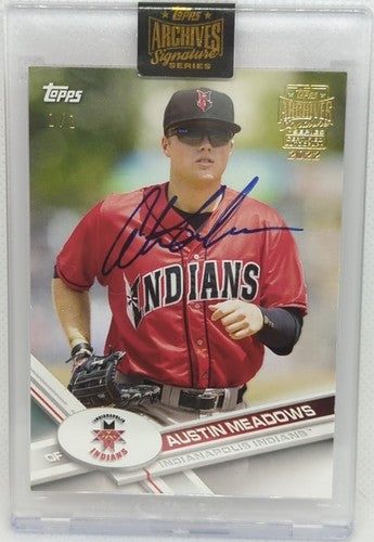 AUSTIN MEADOWS 2022 Topps Archives 2017 Pro Debut AUTO #1/1 Pirates Tigers Rays