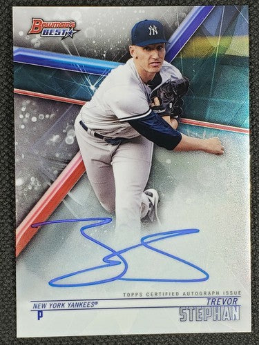 TREVOR STEPHAN 2018 Topps Bowman's Best Of 18 Prospect Rookie RC AUTO SP Yankees