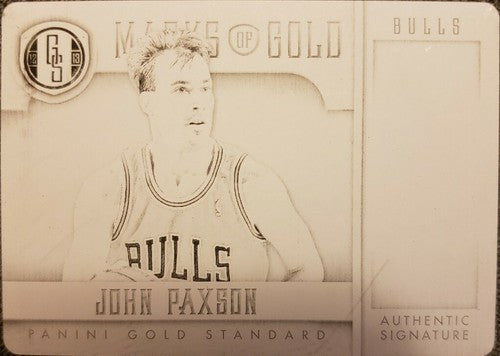 JOHN PAXSON 2012-13 Gold Standard PRINTING PLATE SP #1/1 of 1 National Treasures