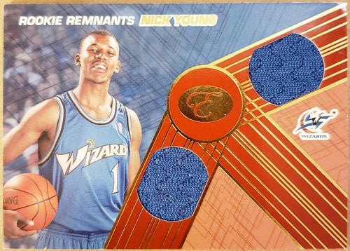 NICK YOUNG 2007-08 Bowman Elevation Remnants Dual Jersey #/29 Wizards Lakers RC