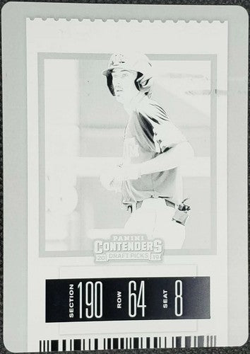BRADEN SHEWMAKE 2019 Panini Contenders Draft Picks RC PRINTING PLATE #1/1 Braves