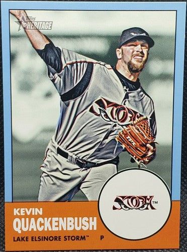 KEVIN QUACKENBUSH 2012 Topps Heritage Minor League RC BLUE SP #1/1 Padres Storm