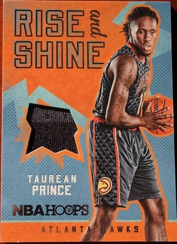 TAUREAN PRINCE 2016-17 Panini NBA Hoops Rise Shine RC JERSEY Hawks Bucks Lakers