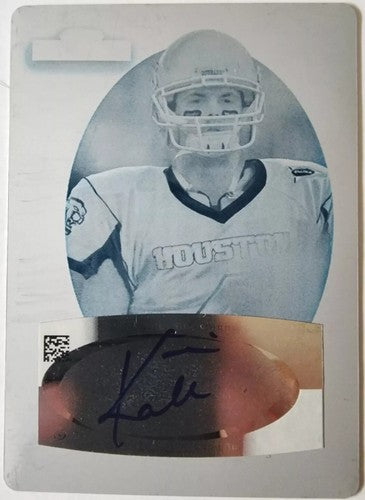 KEVIN KOLB 2007 SAGE DECADEnce RC Retro AUTO PRINTING PLATE #1/1 Eagles Houston