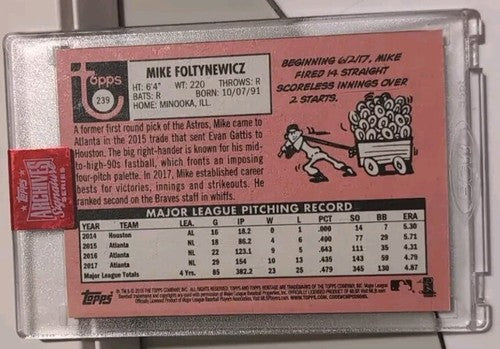 MIKE FOLTYNEWICZ 2019 Topps Archives Signature 2018 Heritage AUTO SP #/80 Braves