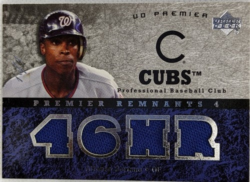 ALFONSO SORIANO 2007 UD Premier Remnants 4 Quad Game Used Jersey SP #1/1 Cubs of