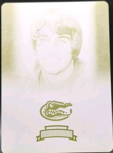 CRIS COLLINSWORTH 2008 Press Pass Legends PRINTING PLATE SP #1/1 Bengals Florida