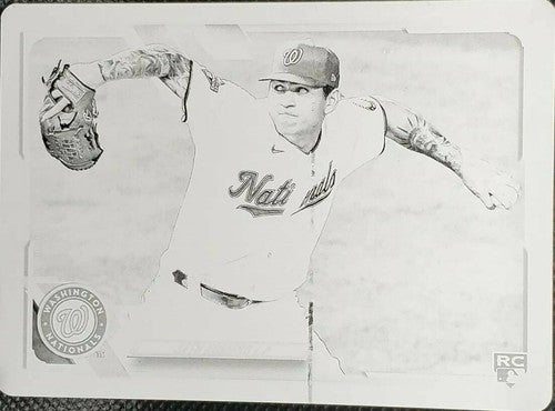 SETH ROMERO 2021 Topps Update Series RC PRINTING PLATE SP #1/1 Nationals One of
