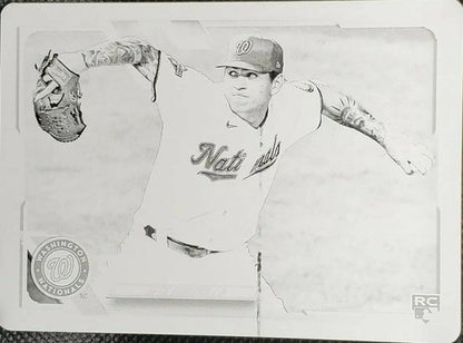 SETH ROMERO 2021 Topps Update Series RC PRINTING PLATE SP #1/1 Nationals One of
