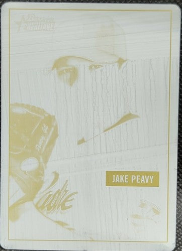 JAKE PEAVY 2005 Topps Bowman Heritage PRINTING PLATE 1/1 Padres White Sox One of