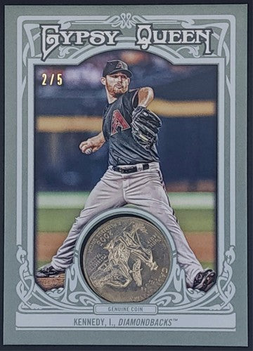 IAN KENNEDY 2013 Topps Gypsy Queen Hometown Currency Relic COIN #/5 Diamondbacks
