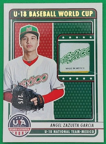 ANGEL ZAZUETA GARCIA 2023 USA Stars & Stripes LAUNDRY TAG LOGO PATCH #2/5 Mexico