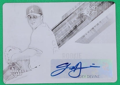 JOEY DEVINE 2006 Upper Deck MLB SPx RC AUTO PRINTING PLATE SP #1/1 A's Braves of