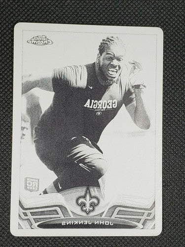 JOHN JENKINS 2013 Topps Chrome RC Black PRINTING PLATE SP #1/1 Saints Dolphins