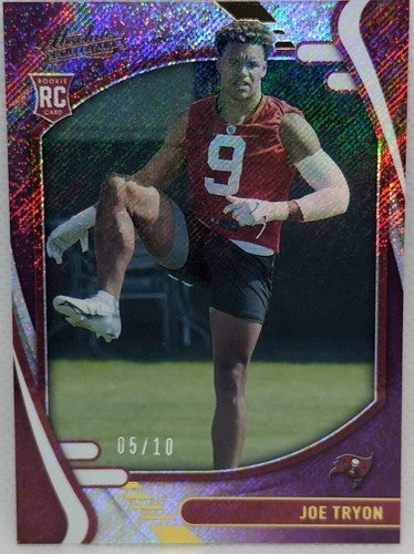 JOE TRYON 2021 Panini Absolute RC PURPLE RAIN Prizm VARIATION SSP /10 Buccaneers