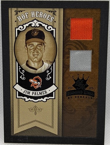 JIM PALMER 2005 Donruss Diamond Kings HoF DUAL Game Used Jersey SP #8/10 Orioles