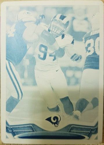 ROBERT QUINN 2013 Topps Football Cyan PRINTING PLATE SP #1/1 of 1 St. Louis Rams