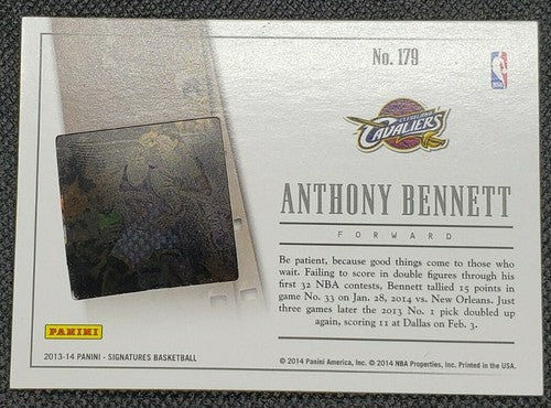ANTHONY BENNETT 2013-14 Panini Signatures Rookie FILM CELL ONYX SP #/20 RC Cavs
