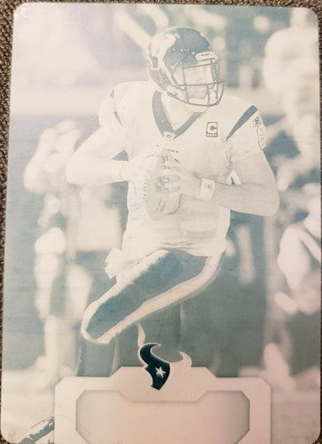 MATT SCHAUB 2011 Topps Triple Threads PRINTING PLATE #1/1 Texans Raiders Falcons