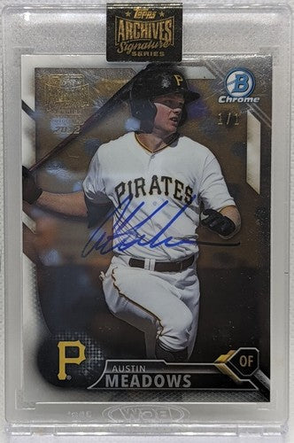 AUSTIN MEADOWS 2022 Topps Archives 2016 Bowman Draft Chrome AUTO SP #1/1 Pirates
