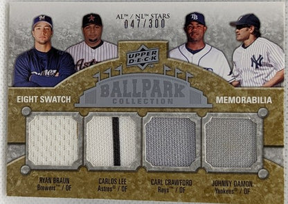 Ryan BRAUN Johnny DAMON Carlos LEE Juan PIERRE CRAWFORD + 2009 Ballpark 8 Jersey