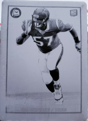 SAM MONTGOMERY 2013 Topps Turkey Red RC PRINTING PLATE SP #1/1 Houston Texans