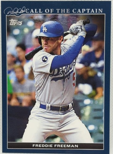 FREDDIE FREEMAN 2022 Topps X Derek Jeter Captain NAVY BLUE #/175 Dodgers Yankees