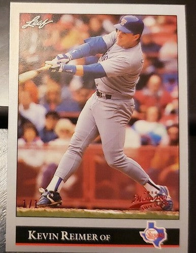KEVIN REIMER 2014 Leaf Memories 1992 Buy Backs #1/1 of 1 Texas Rangers Buybacks