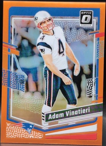 ADAM VINATIERI 2023 Panini Donruss Optic ORANGE PRIZM SP /249 Patriots Colts 128