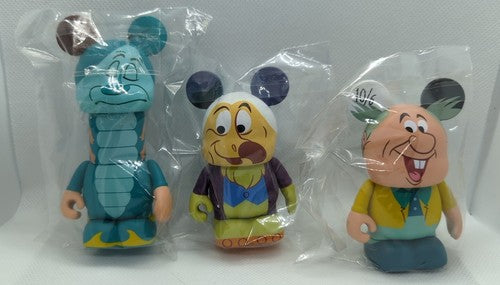 ð Disney 3 Vinylmation Alice In Wonderland Series SET Dinah Chaser Cheshire Cat