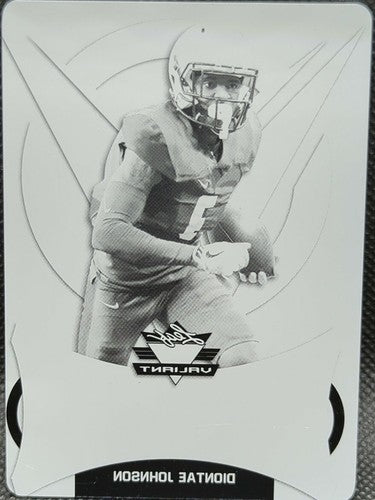 DIONTAE JOHNSON 2019 Leaf Valiant RC PRINTING PLATE #1/1 Steelers Toledo One of