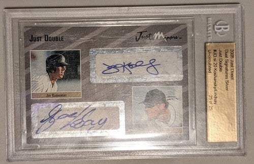 JOE KOSHANSKY Shane LINDSAY 2005 Just Minors Double DUAL AUTO 25/25 Uncirculated