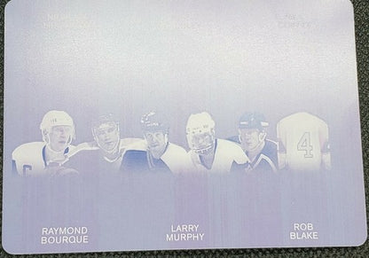Ray BOURQUE Rob BLAKE Paul COFFEY Phil HOUSLEY MURPHY 2019-20 PRINTING PLATE 1/1
