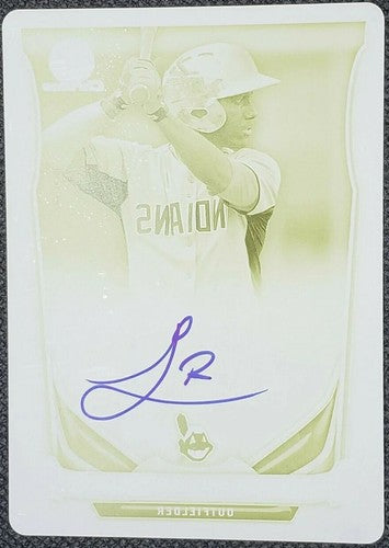 LUIGI RODRIGUEZ 2014 Topps Bowman Chrome RC AUTO PRINTING PLATE SP #1/1 Indians