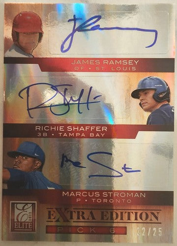 Marcus STROMAN O'BRIEN SHAFFER KLINE WILLIAMSON 2012 Elite Extra Pick 6 AUTO /25
