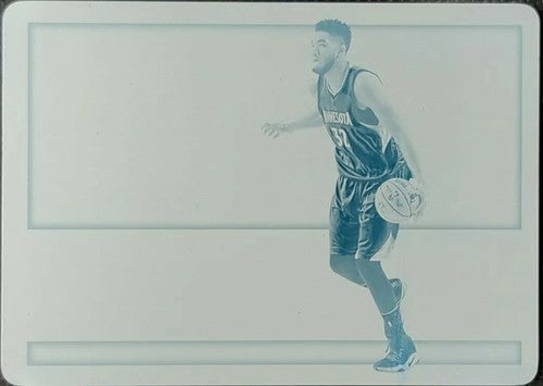 KARL-ANTHONY TOWNS 2016-17 Panini Noir PRINTING PLATE SP #1/1 of T-Wolves Knicks