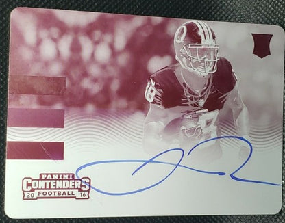 JOSH DOCTSON 2016 Panini Contenders RC Ticket DUAL AUTO PRINTING PLATE SP #1/1