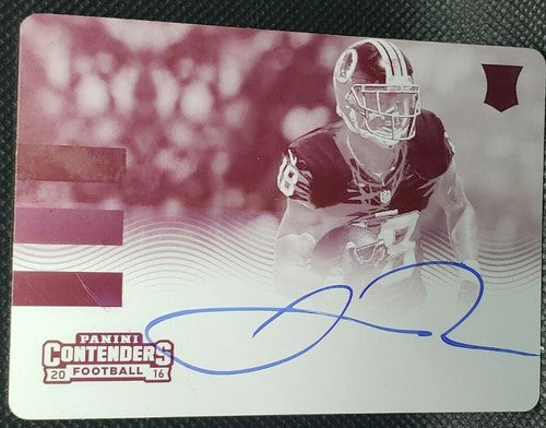 JOSH DOCTSON 2016 Panini Contenders RC Ticket DUAL AUTO PRINTING PLATE SP #1/1