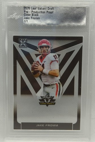 JAKE FROMM 2020 Leaf Valiant Pre-Production PROOF Black #1/1 Bills Commanders of