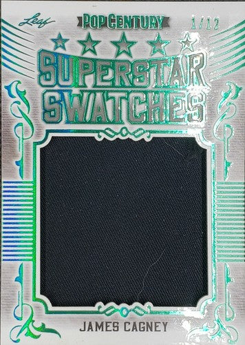 JAMES CAGNEY 2021 Leaf Pop Century JUMBO Wardrobe PATCH Green #1/12 Public Enemy