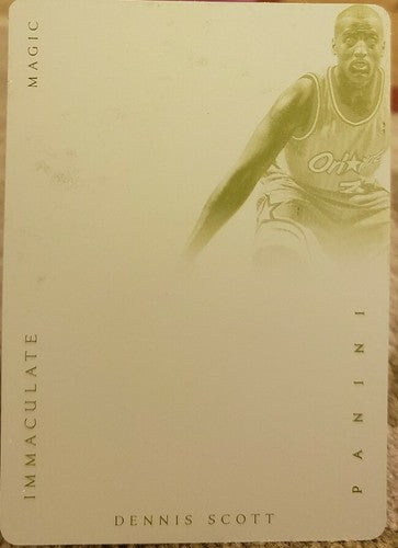 DENNIS SCOTT 2012-13 Immaculate Collection PRINTING PLATE 1/1 of 1 Orlando Magic