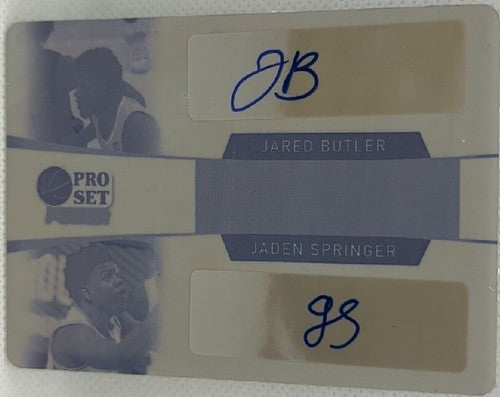 Jaden SPRINGER Jared BUTLER 2021-22 Leaf Pro Set DUAL RC AUTO PRINTING PLATE 1/1