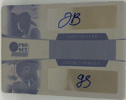 Jaden SPRINGER Jared BUTLER 2021-22 Leaf Pro Set DUAL RC AUTO PRINTING PLATE 1/1