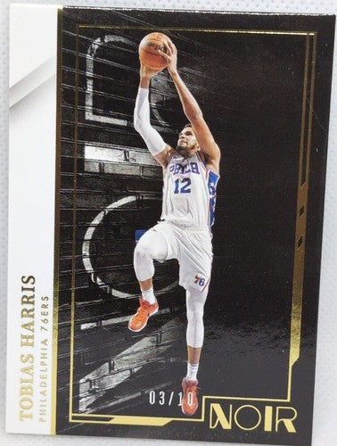 TOBIAS HARRIS 2021-22 Panini Noir GOLD Parallel SSP #/10 Magic Pistons 76ers