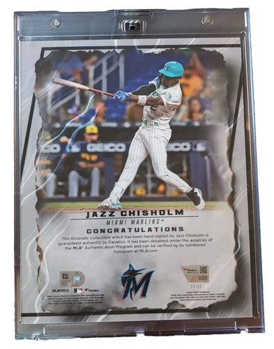 JAZZ CHISHOLM JR. 2024 Fanatics Under Wraps Emanate 8x10 AUTO GOLD #/50 Yankees