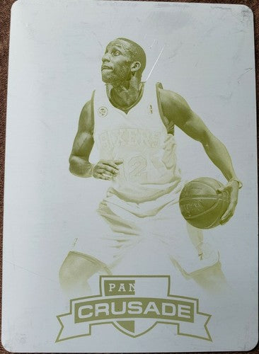 EVAN TURNER 2012-13 Crusade PRINTING PLATE SP #1/1 of 1 76ers National Treasures