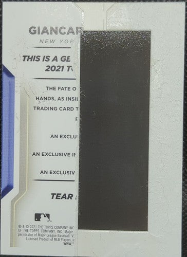 GIANCARLO STANTON 2021 Topps RIP Card PURPLE SP #/25 NY Yankees Ripped Mike