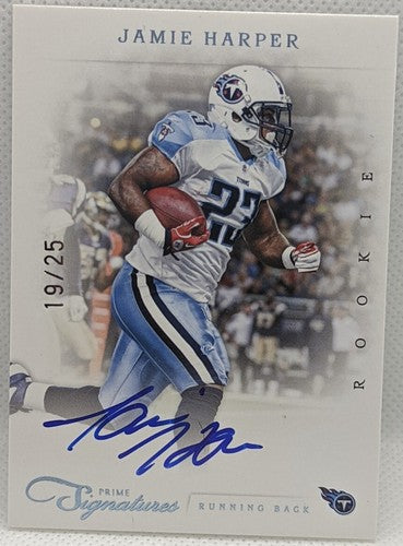 JAMIE HARPER 2011 Panini Prime Signatures RPS RC AUTO PLATINUM SP #19/25 Titans