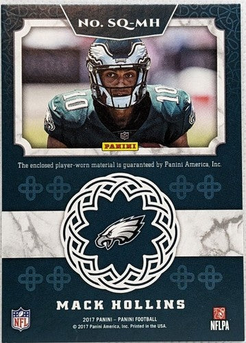 MACK HOLLINS 2017 Panini Squires Worn Used JERSEY Relic SP Eagles Raiders Bills