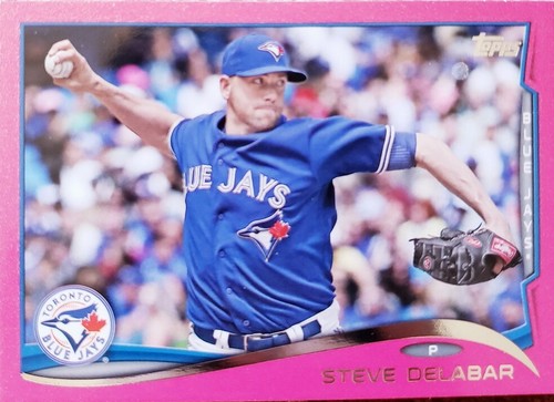 STEVE DELABAR 2014 Topps Baseball Pink Parallel SP #29/50 Toronto Blue Jays #461